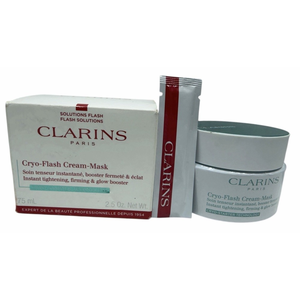 CLARINS-PARIS-CRYO-FLASH CREAM MASK- 75ML- 2.5OZ -GLOW BOOSTER BNIB-Fresh Batch!